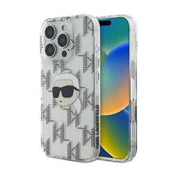 Karl Lagerfeld IML Karl Head galvanizēts aizmugurējais maks Apple iPhone 16 Pro tālrunim