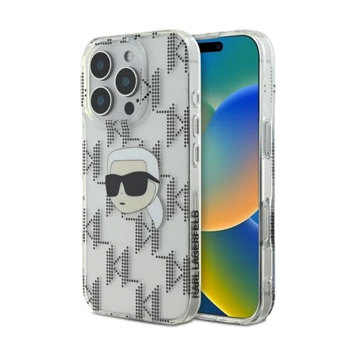 Karl Lagerfeld IML Karl Head galvanizēts aizmugurējais maks Apple iPhone 16 Pro tālrunim